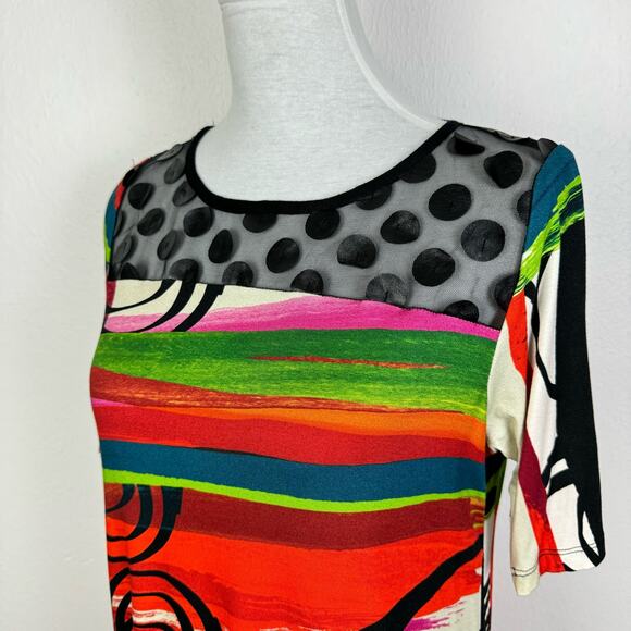 Uncle Frank | Tonya Orange Artistic Print Mini Shift Dress - Picture 7 of 11